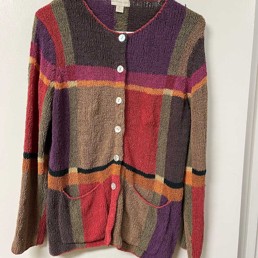 Northern Isle Multicolor Striped Cardigan